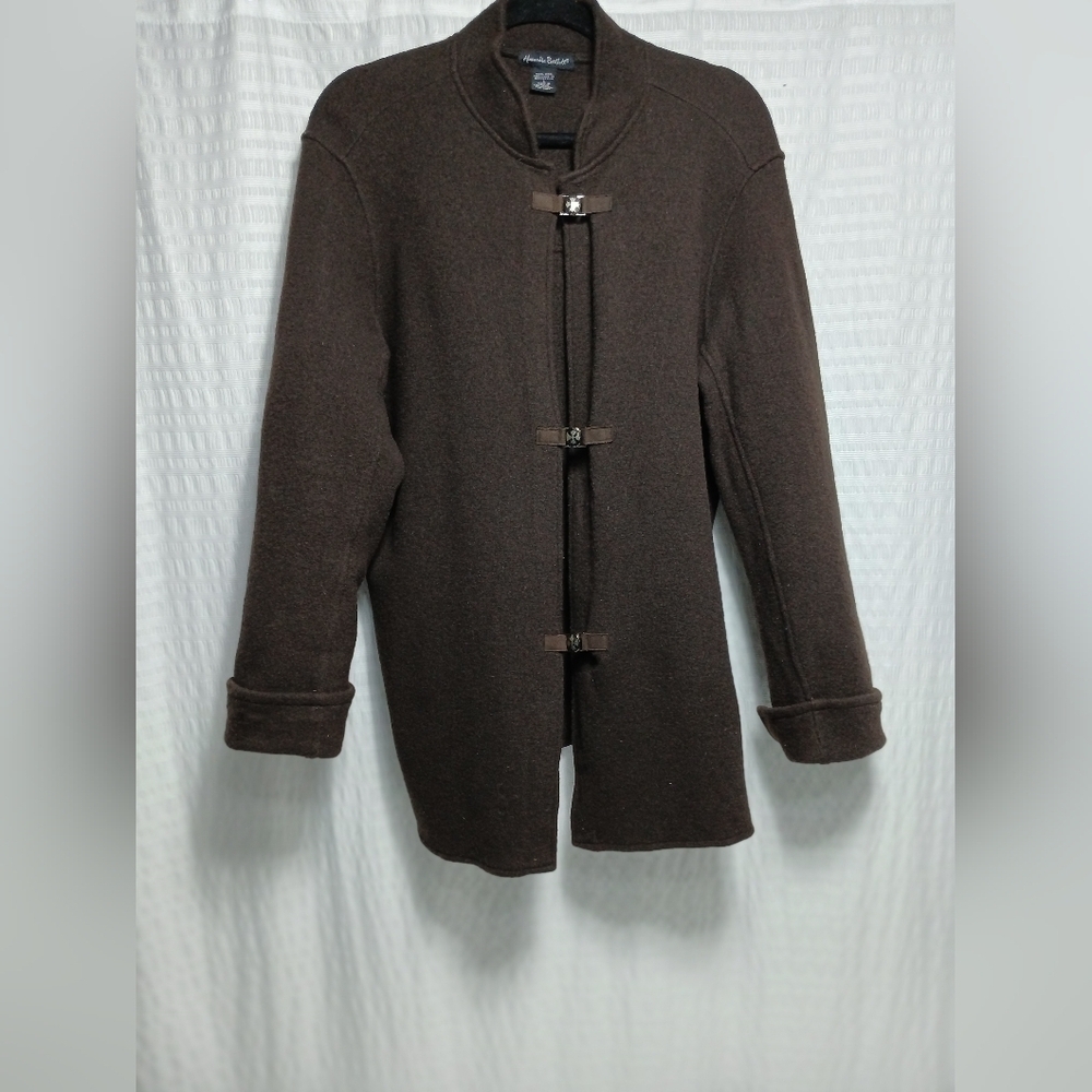 Alexandra Bartlett 100% Brown Wool Cardicoat. Ladies Size L